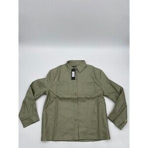 Motel Lumberjack Shirt PU button down sage Women Size XS